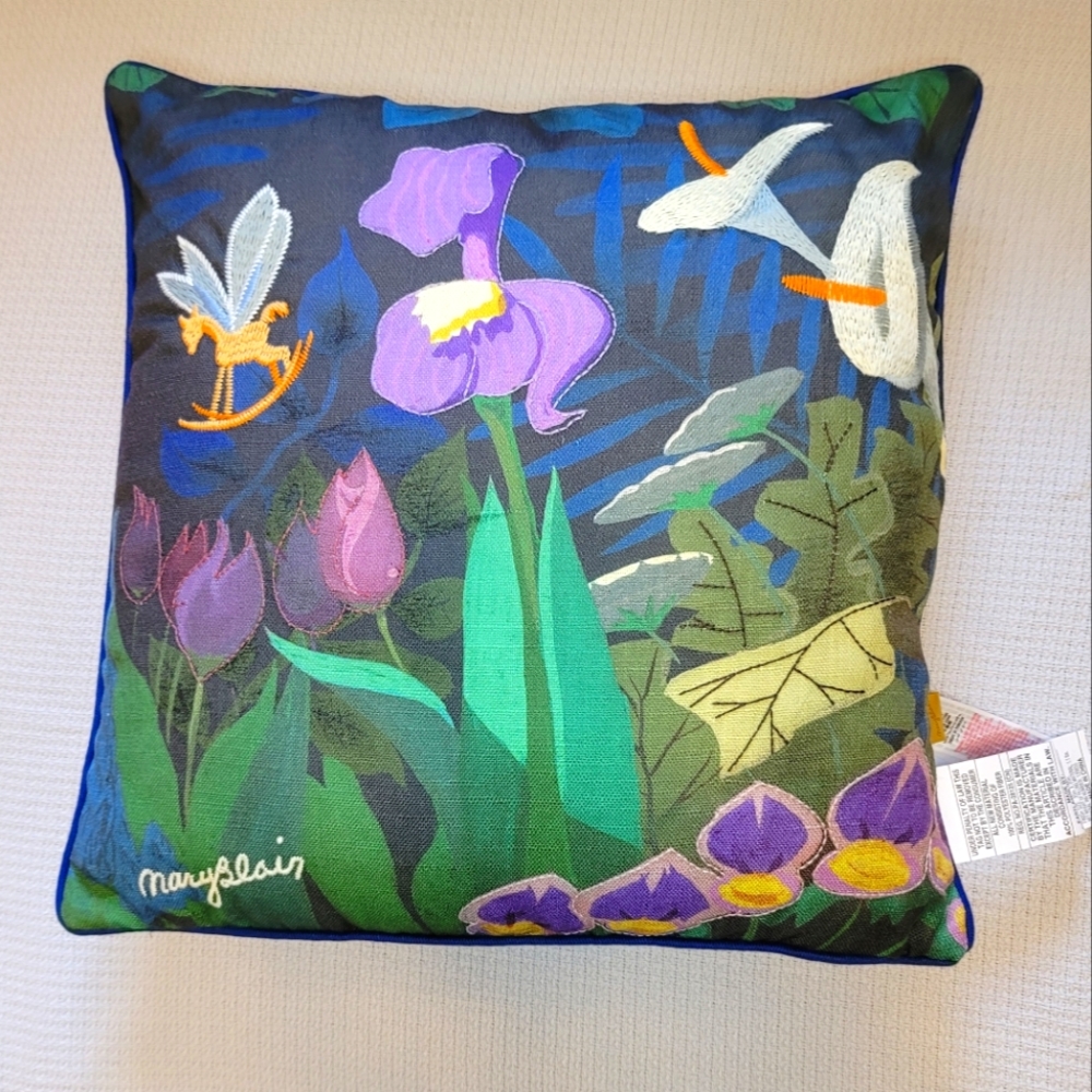 NWT Disney Alice in Wonderland by Mary Blair Throw Pillow 70th Anniversary